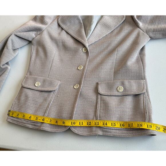VTG Butte Knit Blazer Jacket Women Large Knit Business Cozy Neutral Minimalistic - Picture 10 of 14